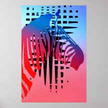 colourful zebra posters