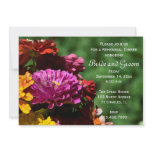 Colourful Zinnia Rehearsal Dinner Invitation