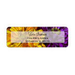 Colourful Zinnia Return Address Labels