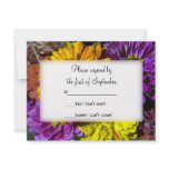 Colourful Zinnia Wedding RSVP Response Card
