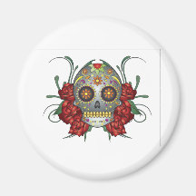 Colourfull Skull Design Magnets