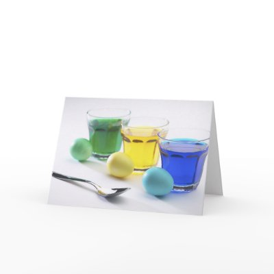 Colouring Eggs Card by HolidayBug