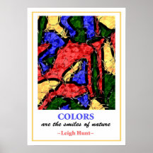 Colours Abstract Digital Art Quotations Poster