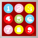 Colours and Numbers Poster