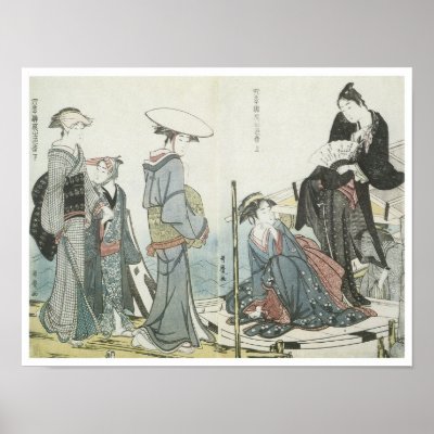 Colours and Scents of Flowers, Utamaro, 1784 by japaneseartmall