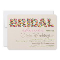 Colours Bridal Spring Flowers Bridal Shower Invite