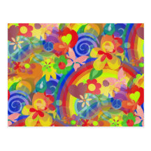 Colours Of Flower Power Post Card
