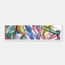 Colours of my Heart Bumper Stickers