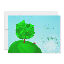 Colours of spring, invitation