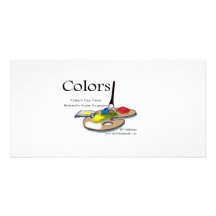 Colours one custom photo card