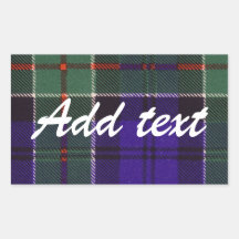 Colquhoun Scottish Tartan Rectangular Sticker