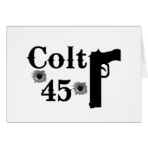 Colt 45 greeting card