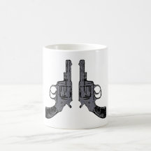 Colts Revolver Pistolen pistols Teetasse