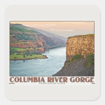 Columbia Gorge - Rowena Plateau W.jpg Square Sticker