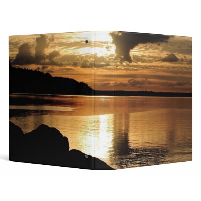Columbia River Gorge Sunset Rocks Avery Binder by SialiciousStationary