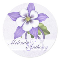Columbine Bride Groom Envelope Sticker - Customize