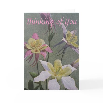 Columbine Greeting Cards by vintageanddeco