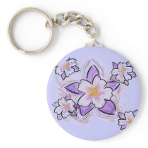 Columbine flower keychain