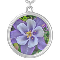Columbine flower necklace