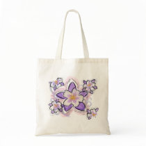 Columbine flower reusable bag