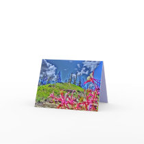 Columbine flower scenic note card