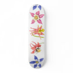 Columbine Flowers Skateboard