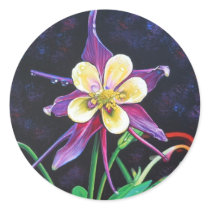 Columbine Round Sticker