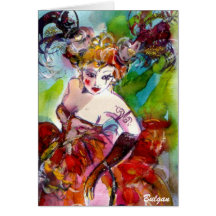 COLUMBINE / Venetian Masquerade Ball Greeting Card
