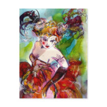 COLUMBINE / Venetian Masquerade Ball Postcard