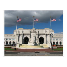 Columbus Fountain at Union Station Post Card