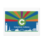 Columbus Indiana Flag Postcard