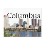 Columbus, Ohio Skyline with Columbus in the sky Post Cards