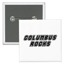 Columbus Rocks Pinback Buttons