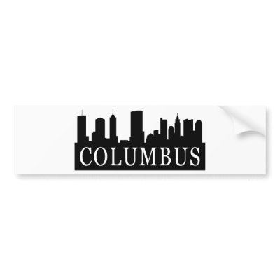 Columbus Skyline Bumper Sticker by brainburst
