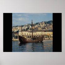 Columbus", St. Mary Caravel in Genova port, Italy Poster