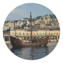Columbus", St. Mary Caravel in Genova port, Italy Stickers