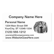 Column Under Weeping tree cutout Business Card Template