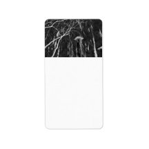 Column Under Weeping Tree Reverse Negative Personalized Address Labels