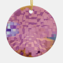 Columns in pink christmas tree ornament