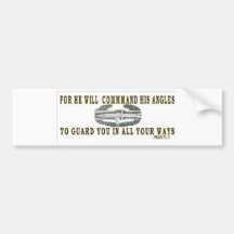 COMBAT ACTION PSALM 91 BUMPER STICKER