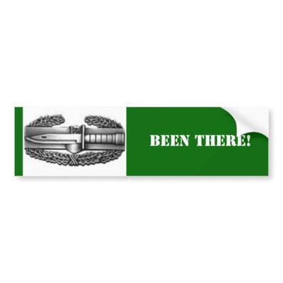 combat badge, BEEN THERE! Bumper Sticker by timgould