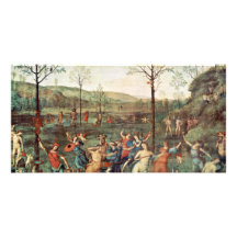 Combat d'Amor contre la chasteté par Perugino Piet Carte Avec Photo