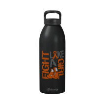 Combat de Cancer de rein comme un slogan de grunge Bouteilles D'eau Réutilisables