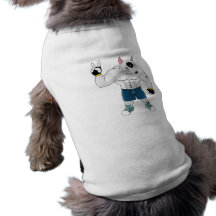 combat de chien de bull-terrier t-shirt pour toutou