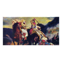 Combat du Giaour et du Pasha par Delacroix Photocarte Personnalisée