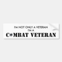 Combat Veteran - Bumper Sticker