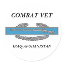 CombatInfBadge1Awd, COMBAT VET, IRAQ-AFGHANISTAN Stickers
