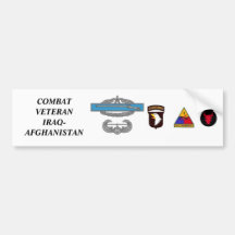 CombatInfBadge2Awd, aab, 1ad, 1mkl, 34ID, COMBA... Bumper Stickers