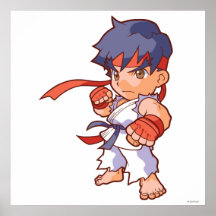 Combattant Ryu de poche Affiches