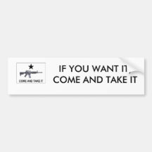 Come and take it bumper sticker